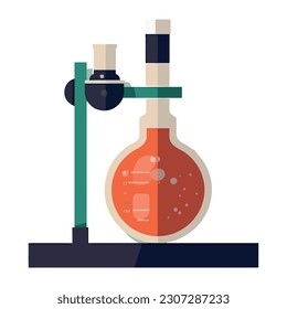 Scientist analyzing liquid in laboratory isolated