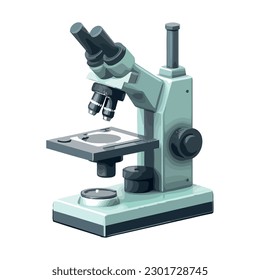 Scientist analyzing medical sample with high scale magnification isolated