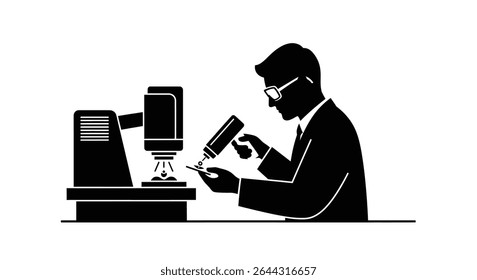 A scientist analyzing microplastics with a high-tech scanner.jpg	Scientist Analyzing Microplastics High Tech Scanner Environmental Research	