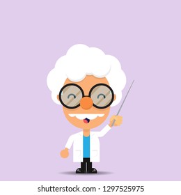 Scientist cartoon vector, Laboratory vector