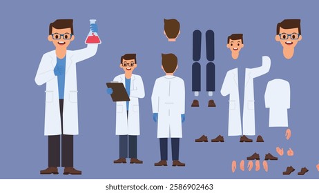 A Scientist Character Creator Set