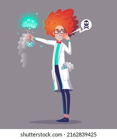 Scientist. Character design. Vector illustration