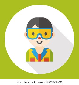 scientist character flat icon
