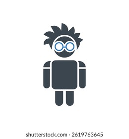 Scientist Character Person Icon Isolated On White Background