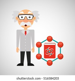 scientist chemistry concept atom design vector illustration eps 10