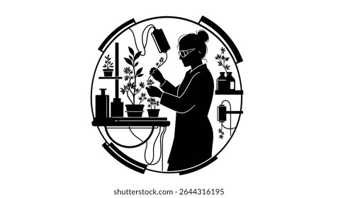 A scientist cloning plants in a zero-gravity chamber.jpg	Scientist Cloning Plants Zero Gravity Chamber Space Agriculture	A dedicated scientist carefully clones plants within a zero-gravity chamber, ex