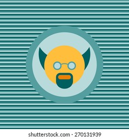 Scientist color flat icon vector graphic illustration