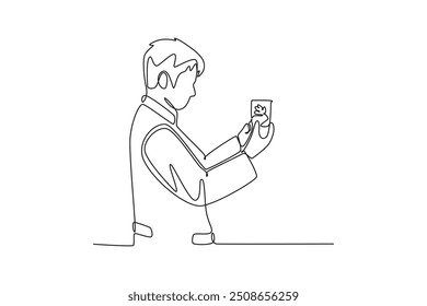 Concepto científico. Ilustración gráfica de Vector de diseño de línea única.