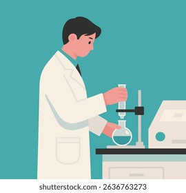Scientist Conducting Experiment in Laboratory