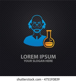 Scientist design on dark background,vector