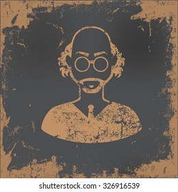 Scientist design on old paper background,vector