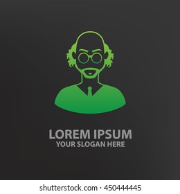 Scientist design,logo template,clean vector