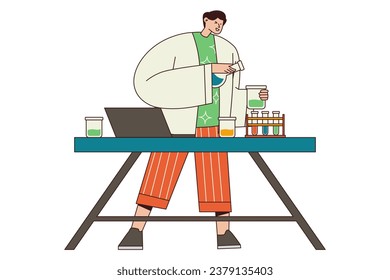 Scientist doing research on lab