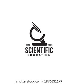 Scientist education logo design vector template