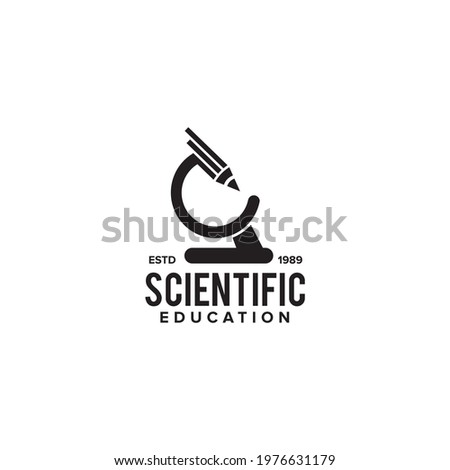 Scientist education logo design vector template