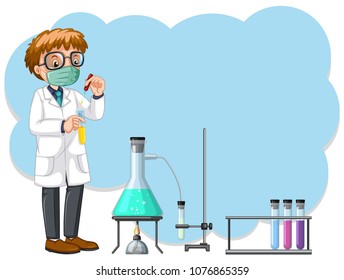 A Scientist Experiment in the Lab illustration