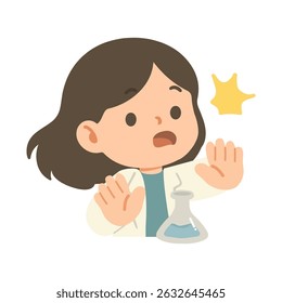 Scientist Expressing Surprise at Lab Result cartoon