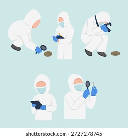 Ilustração de Investigação de Realização Forense