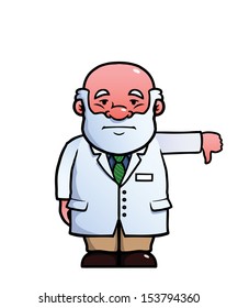 Scientist Giving Thumbs Down Stock Vector (Royalty Free) 153794360 ...