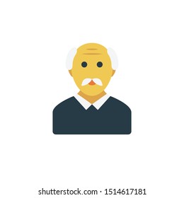 scientist glyph flat vector icon