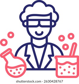 Scientist Icon Color Vector Illustration