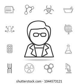 Scientist icon. Detailed set of science and learning outline icons. Premium quality graphic design. One of the collection icons for websites, web design, mobile app on white background