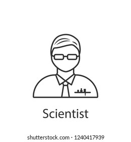 Scientist icon. Element of profession avatar icon for mobile concept and web apps. Detailed Scientist icon can be used for web and mobile