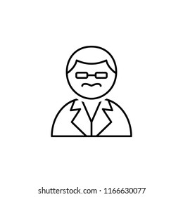 scientist icon. Element of scientifics study icon for mobile concept and web apps. Thin line scientist icon can be used for web and mobile on white background