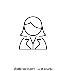scientist icon. Element of scientifics study icon for mobile concept and web apps. Thin line scientist icon can be used for web and mobile on white background