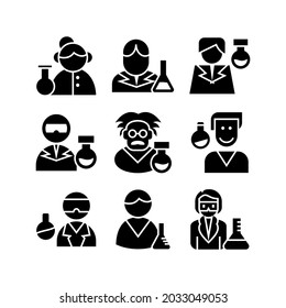 scientist icon or logo isolated sign symbol vector illustration - Collection of high quality black style vector icons
