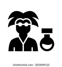 scientist icon or logo isolated sign symbol vector illustration - high quality black style vector icons
