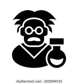 scientist icon or logo isolated sign symbol vector illustration - high quality black style vector icons
