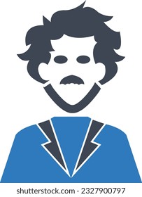 Icono científico sobre fondo blanco