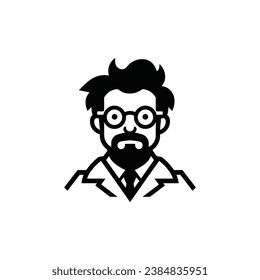 Icono científico sobre fondo blanco - Ilustración vectorial simple