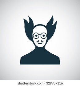 scientist icon, on white background
