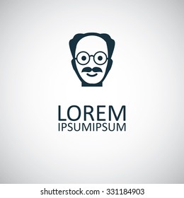scientist icon, on white background