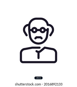 scientist icon. Science Related Vector Icons. Contains such Icons as Biology, Astronomy, Physics,  Lab, Microscope, Magnifier, and more. eps10