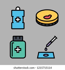 scientist icon set. vector set about sample and medicine icons set.