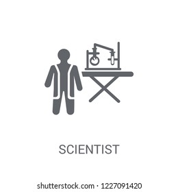 Scientist icon. Trendy Scientist logo concept on white background from Professions collection. Suitable for use on web apps, mobile apps and print media.