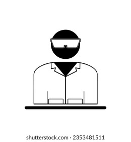 Scientist Icon, True Black Icon