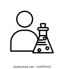 Scientist icon vector isolated on white background, Scientist transparent sign