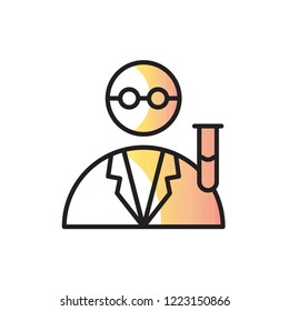scientist icon vector. job icon modern style