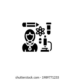 Scientist icon in vector. Logotype