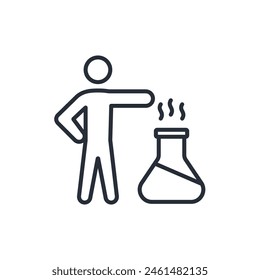 Scientist icon. vector.Editable stroke.linear style sign for use web design,logo.Symbol illustration.