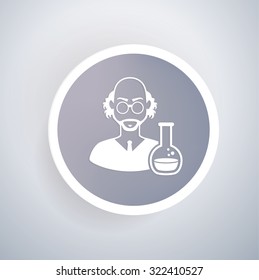 Scientist icon,clean vector