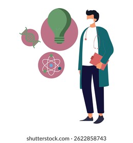 Scientist innovation Vector illustration which can easily modify or edit which can easily modify or edit

