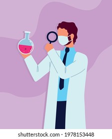 scientist laboratory analysis test tube