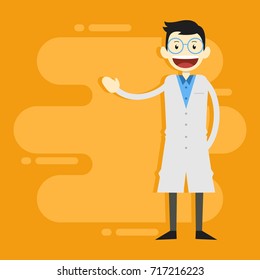 Scientist and laboratory assistant character design