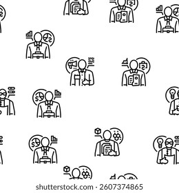 scientist laboratory lab science vector seamless pattern thin line illustration