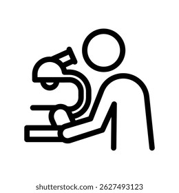 scientist line icon illustration vector graphic. Simple element illustration vector graphic, suitable for app, websites, and presentations isolated on white background